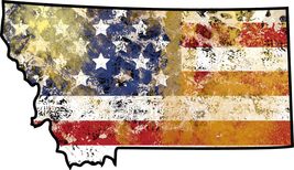 MT Montana State Map Vintage Flag Vinyl Decal Sticker UV &amp; Water Proof W... - $109.41 MXN