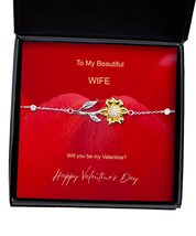 Wife Sunflower Bracelet Gift from Husband to My Beautiful Amazing Soulmate Sunfl - £39.77 GBP