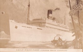 SANTA MARTA Great White Fleet United Fruit Company Ship RPPC 1941Postcard D40 - £3.13 GBP