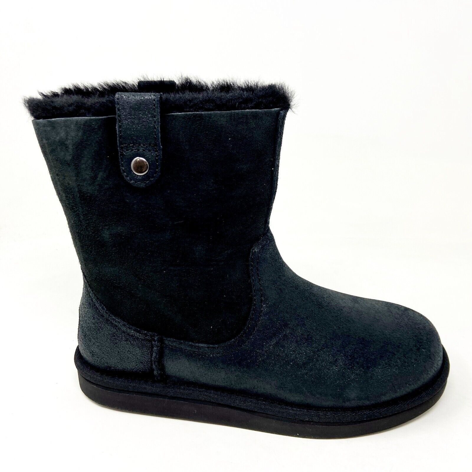 Primary image for UGG Haydee Black Kids Girls Size 5 Casual Rain Boots 1013286