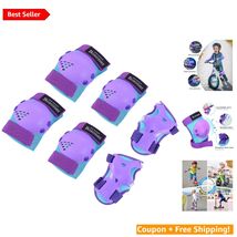 Vibrant Blue &amp; Purple Kids Protective Gear Set with Knee, Elbow and Wris... - $52.42