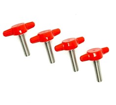 10-32 Thumb Screw Bolts Fine Thread Red Butterfly Tee Wing Grip Adjustment Scre - £8.57 GBP+