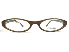 Calvin Klein 747 089 Eyeglasses Frames Brown Green Round Full Rim 50-18-140 - £43.96 GBP