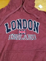 ZONE ONE London England British Flag Pullover Hoodie Sweatshirt Large - £11.72 GBP