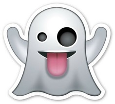 x2 125mm Vinyl Window Stickers ghosts supernatural spooky halloween scary emoji - £5.32 GBP