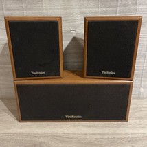 Technics Surround Speaker System 30w/Chnnl SB-S17 SB-C11 Woodgrain Books... - $47.95