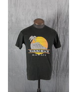 Vintage Graphict T-shirt - Waikiki Beach Island Graphic - Men&#39;s Medium - $62.82 CAD