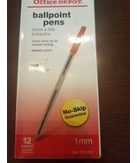 Office Depot Ballpoint Pens Red 12 count upc 735854771744 - $275.22 MXN