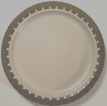 KASUGA Moonglow Patio Round White Green Trim Platter Vintage Chop Plate ... - £11.94 GBP