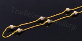 22K White Gold Diamond Cut Ball Fabulous Fancy Stylish Chain Necklace ch121 - £1,550.58 GBP