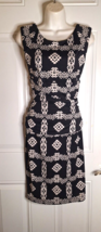 Inc International Concepts Black White Sleeveless Studded Lined Dress Size Xs - £14.64 GBP