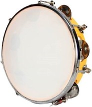 Tambourine Iron/Fiber RED 9 INCH  Hand Percussion Indian Musical Instrum... - $35.44+