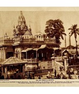 1921 Jain Temple In Calcutta Photo Print India Antique Ephemera Architec... - $49.14 CAD