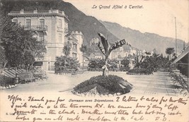 Territet Svizzera ~ Le Grand Hôtel ~ Terrasse Avec Dependance Cartolina 1904 - £5.95 GBP