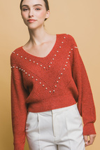 Pearl details sweater - $39.35