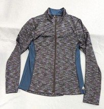 RBX Active Performance Jacket Cycling Running Zip 5 Pocket Blue Heather Purple L - £23.50 GBP