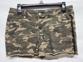 Rue 21 Cut Off Camo Denim Shorts - Stretch, Camouflage - Size 7/8 Juniors - $12.84