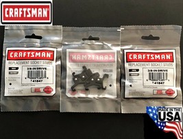 15 Craftsman 3/8" Black Replacement Socket Studs Rack Rail Clips 941847 Usa Made - $15.99