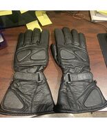 Men Motorcycle Leather Gloves Gauntlet Size Large - $10.92