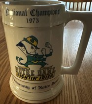 Vintage Notre Dame 1973 National Champions Beer Stein Mug - £27.53 GBP