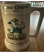Vintage Notre Dame 1973 National Champions Beer Stein Mug - £27.36 GBP