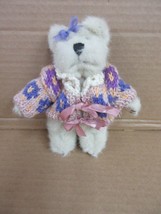 NOS Boyds Bears BALDWIN Plush Bear Knit Sweater Bow Archive Collection B77 N - £28.87 GBP