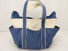 Vtg 90s LL Bean Boat And Tote Gardening Utility Canvas Bag Chambray Blue - $396.00