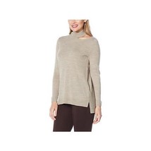 Colleen Lopez Cutout Mock Neck Sweater (MARBLE HILL HEATHER, LARGE) 763922 - $14.18