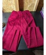 Talbots Career Dress Pants Women&#39;s Size 10 Red Straight Leg Lined Italia... - $41.57