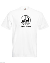 Mens T-Shirt Deer Hunting Quote Fast Food, Hunt Deers in Scoop Hunt tShirt - £19.46 GBP