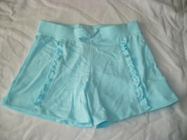 Garanimals 365 Kids Girls Pull On Front Ruffle Shorts Size 5 Aqua Spa Blue NEW - £7.52 GBP