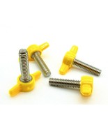 6mm x 16mm Thumb Screws Wing Knob Yellow Delrin Head 818 SS  200 per pac... - £188.82 GBP