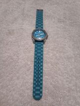 Geneva Baby Pastel Blue Jelly NC002 Stainless Retro Watch Untested - $9.90