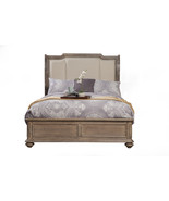 Manchester Queen Sleigh Bed w/Upholstered Headboard, French Truffle - $20,350.34 MXN