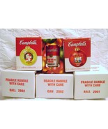 Campbell&#39;s Soup Collector&#39;s Edition Glass Christmas Ornaments - £14.38 GBP