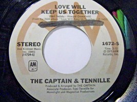 Captain &amp; Tennille-Love Will Keep Us Together / Gentle Stranger-45rpm-1975-VG+ - £2.37 GBP