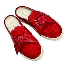 Spenco Orthotic Suede Bow Mules Barbados Baked Apple Red size 7.5 B NEW - £29.56 GBP