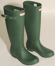 NEW Hunter Boots Women&#39;s Original Tall Hunter Green (HGR) Rain Boot Various Size - £113.24 GBP