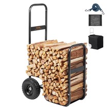 VEVOR Firewood Log Cart, 250 lbs Capacity, Outdoor and Indoor Wood Rack ... - $175.02 CAD