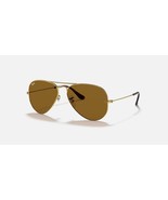 Authentic Ray Ban Classic Aviator Gold Frames, Brown Lenses RB3025 58mm - $64.95