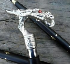 Dragon Head Handle Vintage Cane Walking Stick Designer Style Antique Sty... - £28.81 GBP