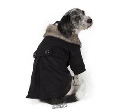 Pet Life Coast-Guard Fashion Pet Coat Medium Black - £26.08 GBP