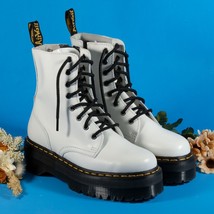 Dr. Martens Jadon White Smooth Leather Platform Boots NEW Women&#39;s Size 6M - $1,489.75 MXN