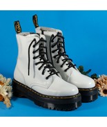 Dr. Martens Jadon White Smooth Leather Platform Boots NEW Women&#39;s Size 6M - $1,488.61 MXN