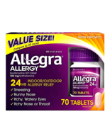 Allegra 24HR Allergy Relief 180mg Tablets - 70 Count Value Size -Exp 2025+ - $22.90 CAD