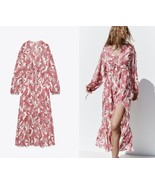 ZARA PRINTED MIDI DRESS WITH EMBROIDERED EYELETS L - $1,308.39 MXN