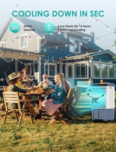 Air Choice 6 Ice Box & 5.3 Gal Tank 1800 CFM Evaporative Air Cooler (Open Box) Item image 2