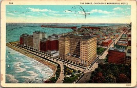Postcard The Drake Chicago&#39;s Wonderful Hotel Aerial View Chicago World Fair 1933 - £10.43 GBP