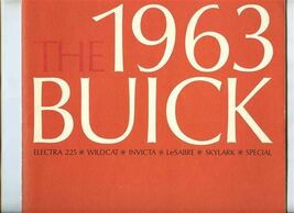 1963 Buick Sales Booklet Electra 225 Wildcat Invicta Le Sabre Skylark Sp... - $17.82
