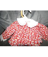 Lee Middleton 19&quot; Red Floral Print Doll Blouse - £12.01 GBP